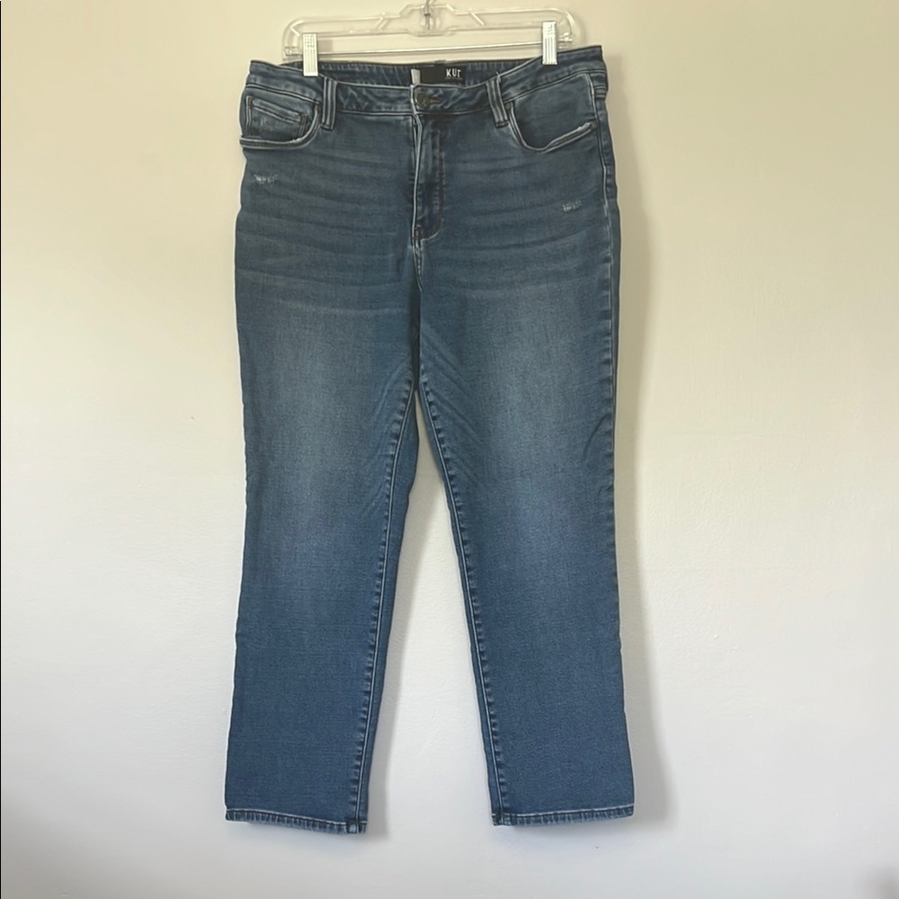 Kut from the Kloth Reese High-Rise Fab Ab Ankle Straight Leg Jean